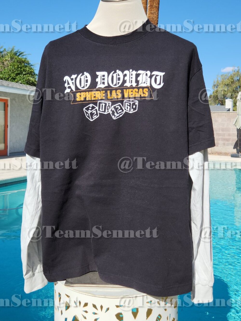 No Doubt Sphere Shirt // Black and White Layered Long Sleeve // Las Vegas 2026